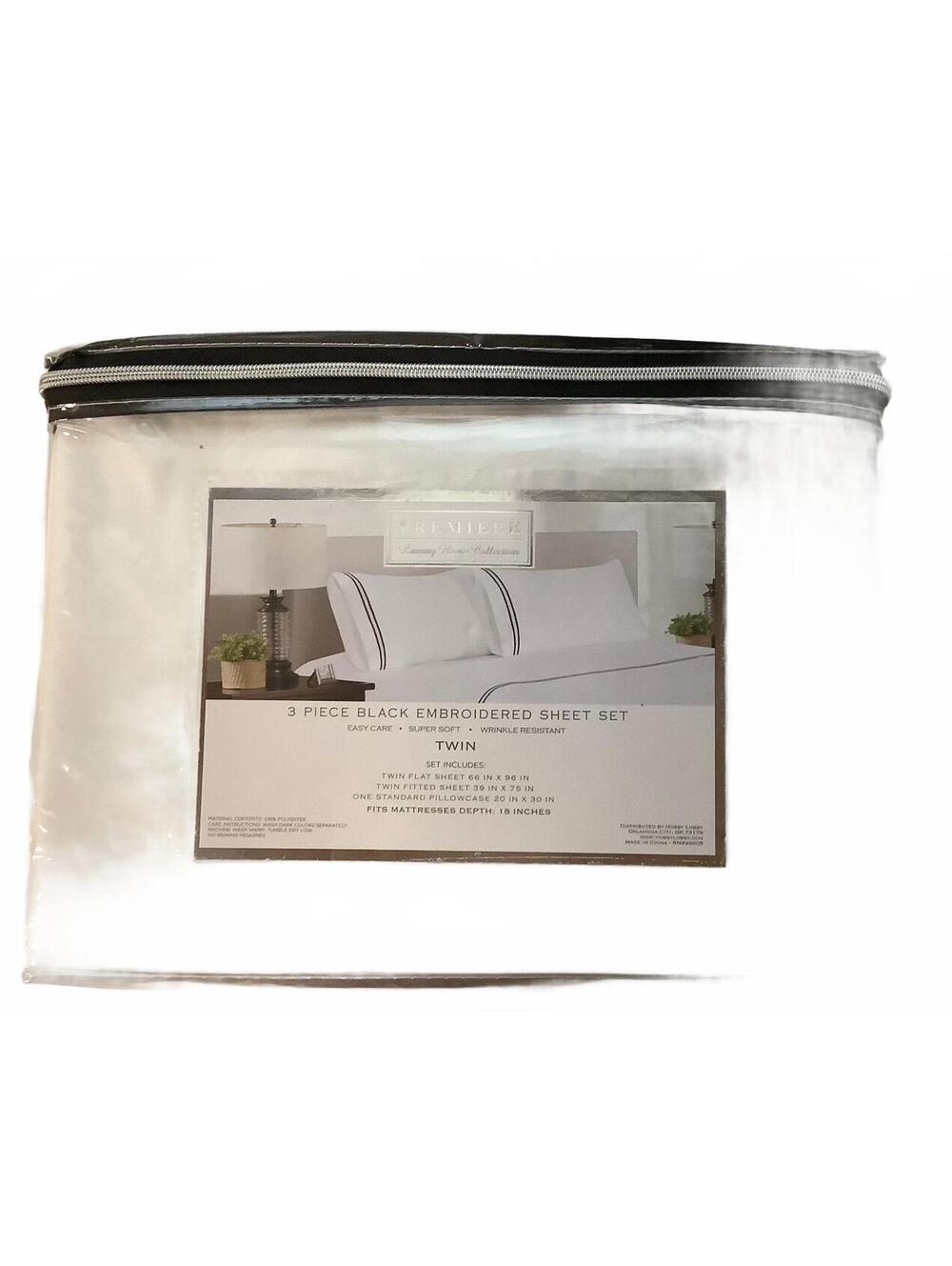 Premiere Luxury Home Collection 3-Piece Twin Sheet Set